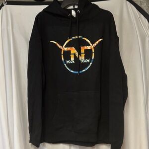Stylish Black Hoodie with Graphic Design